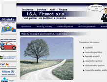 Tablet Screenshot of isafinance.cz